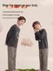 Boys' Long-Sleeve Pure Cotton Pajama Set for Spring, Summer, and Autumn - Ideal for Primary School-Aged Children.