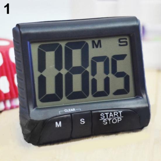 Large LCD Digital Screen Kitchen Timer Count-Down Back Stand Clock Loud Alarm