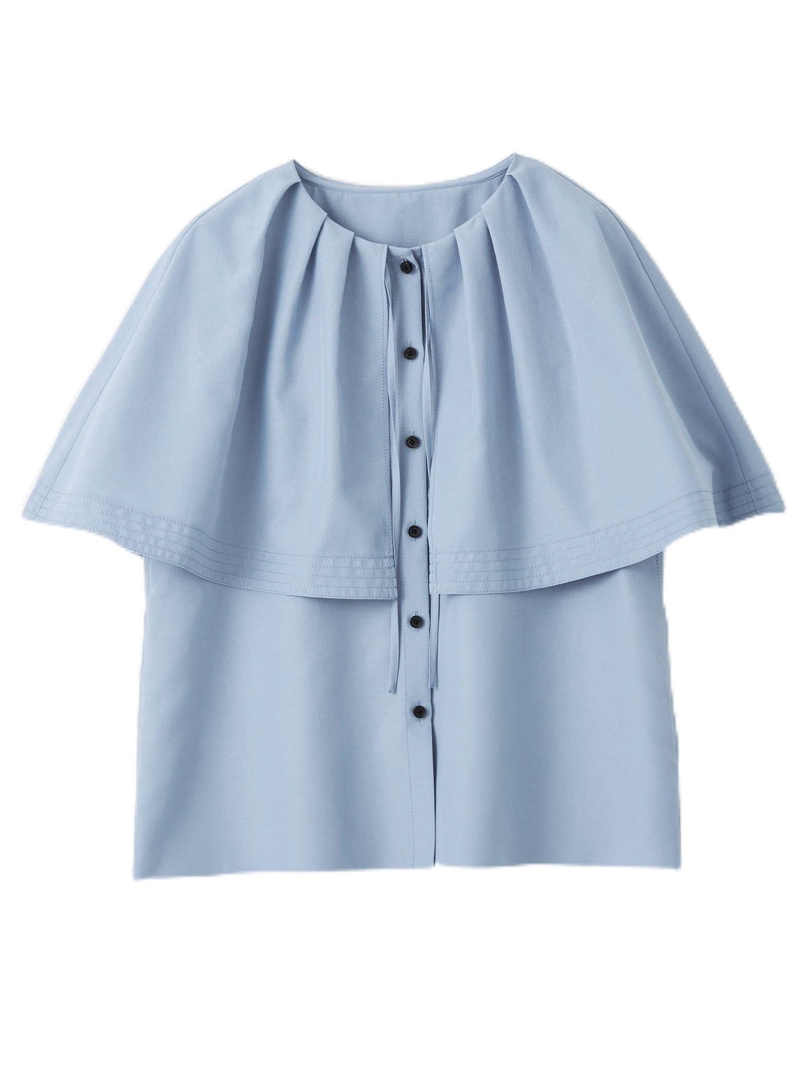 

Arrows Green Label EMMEL REFINES EM Stitch Cape Blouse 66161620981 7100 FREE [United Relaxing] LT.BLUE(71)