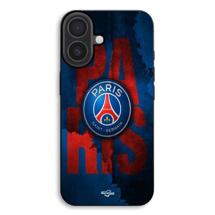 Coque de téléphone - MANIACASE - iPhone 17 - Silicone TPU - Logo Paris Saint Germain - Noir