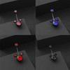 Temperament Jewelry Titanium Steel Mickey Diamond Inlay Navel Nail Belly Rings