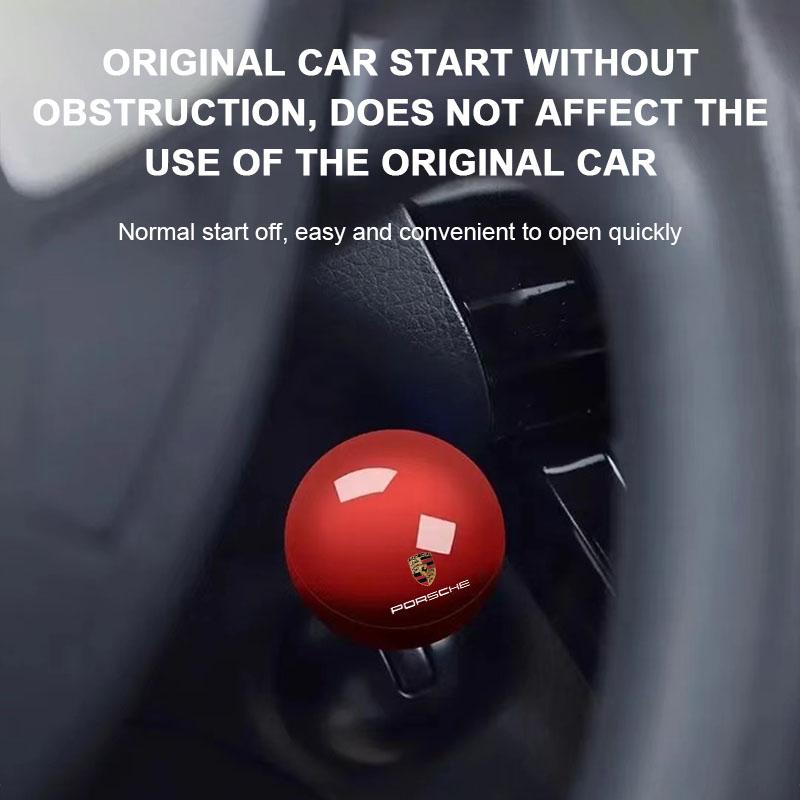 1Pcs Car Logo Push Start Button Lever Creative Protective Cover For Porsche Boxster Cayenne Panamera Macan Cayman 911 918 996 917 991