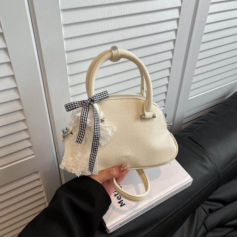 Versatile fashion bow lace shoulder bag women's summer new high-end messenger shell bag