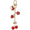 Red Cherry Pearl Resin Keychain Pendant