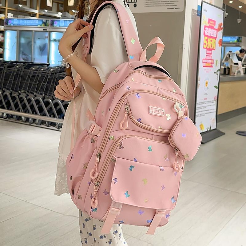 Bear Printed Backpack Student Schoolbag Women's Lightweight Backpack