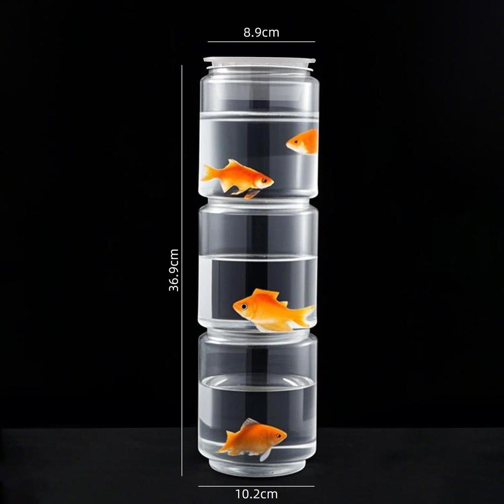 Umweltfreundliches Betta-Fischaquarium: Dekoratives Stapelbecken für Wohnzimmer oder Büro - Geeignet für Goldfische