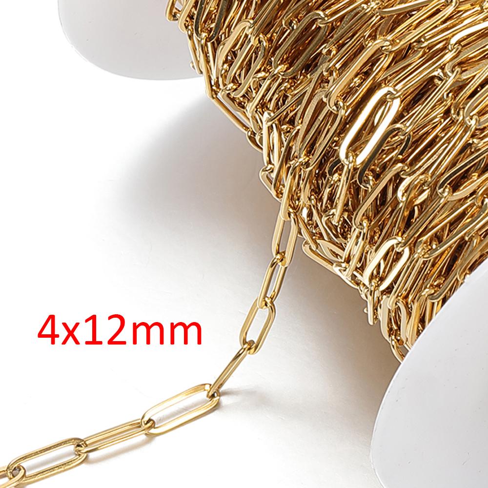 No Fade 2Meters Stainless Steel Link Chains for Jewelry Making DIY Necklace Bracelet Chain Accessories Beaded Chain Wholesale