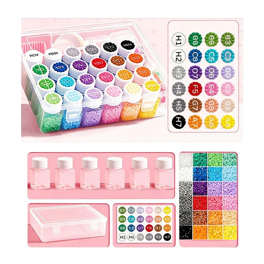 24 Color Bean-packing Material Package Color Label Stickers Bean Storage Box Children Toys
