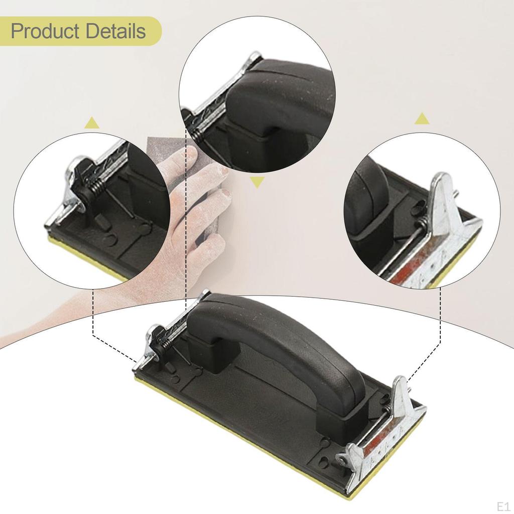Hand Sander Grinder Metal Clip for Drywall Sandpaper Holder with Handle Sanding Block