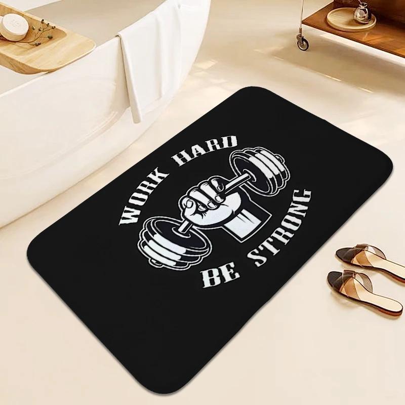 Gym Carpet for Bedroom Floor Mats Front Door Soft Living Room Funny Doormat Bathroom Hallway Sleeping Room Rug Aesthetic