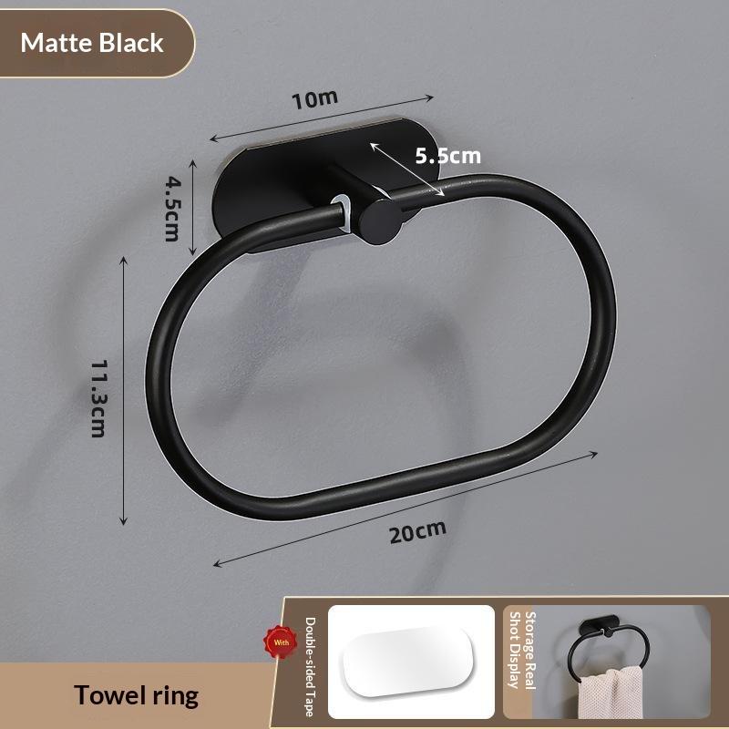 Durable Towel Holder Self-Adhesive No Drilling Bathroom Hook Stainless Steel Bathroom Organizer Kitchen Storage Rack