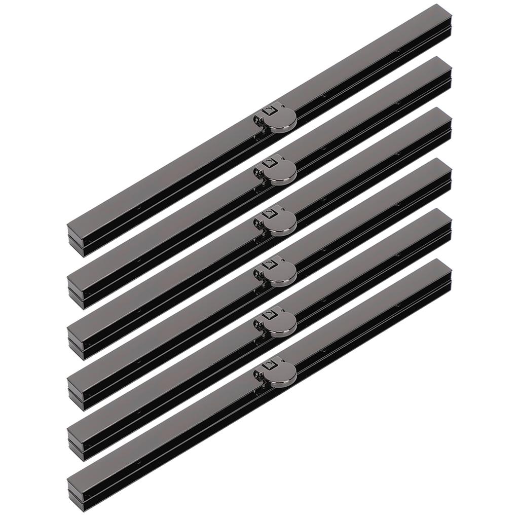6PCs Metal Wallet Frame Straight Side Bag Supplies Hardware Accessories Iron Lightweight 19cm(Gun