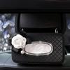 Camellia Flower Car Tissue Box Towel Sets Car Seat Back Tissue Box Holder Auto Interior Storage Decoration Car Accessories