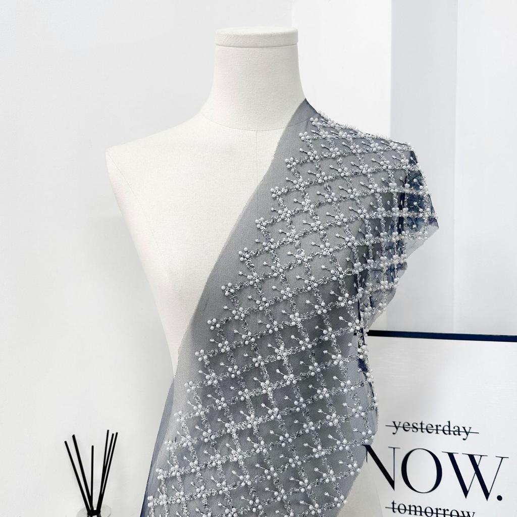 Mesh Rhombus Beaded Sequins Decorative Clothing Dress Dress Wedding Decoration Lace Accessories