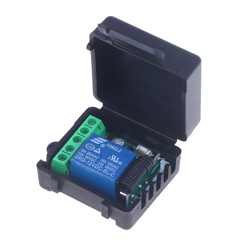 DC 12V 1CH Relay Receiver Module RF EV1527 Learning Code Transmitter Access Control 433Mhz Universal Wireless Remote Key Switch