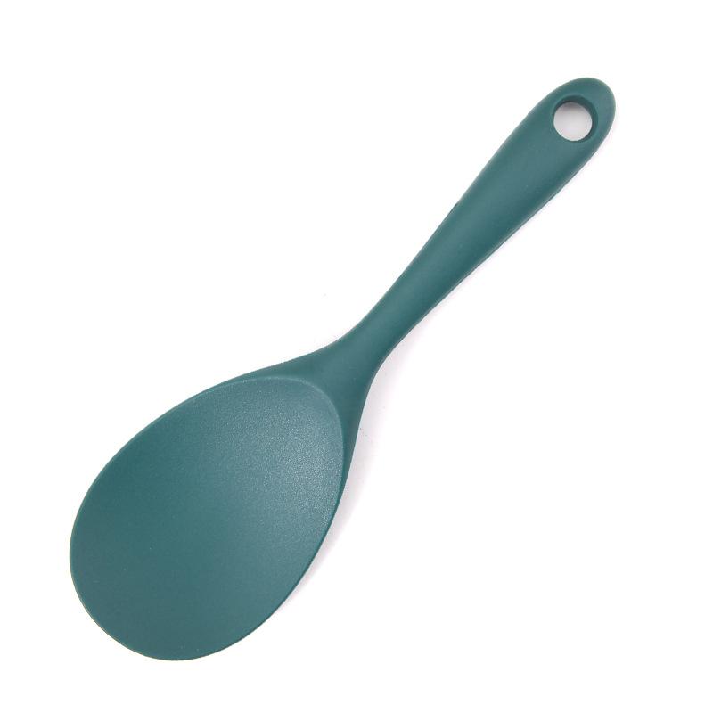 Hanging Silicone Rice Spoon Kitchen Ladle Non-stick Saucepan Electric Rice Cooker Cooking Scoop with Holes Household Items