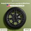 4PCS for Model Y 2020-2024 Full Coverage Sport Wheel Cover Cap 19 Inch Replacement Automobile Hubcaps Accessories for Tesla