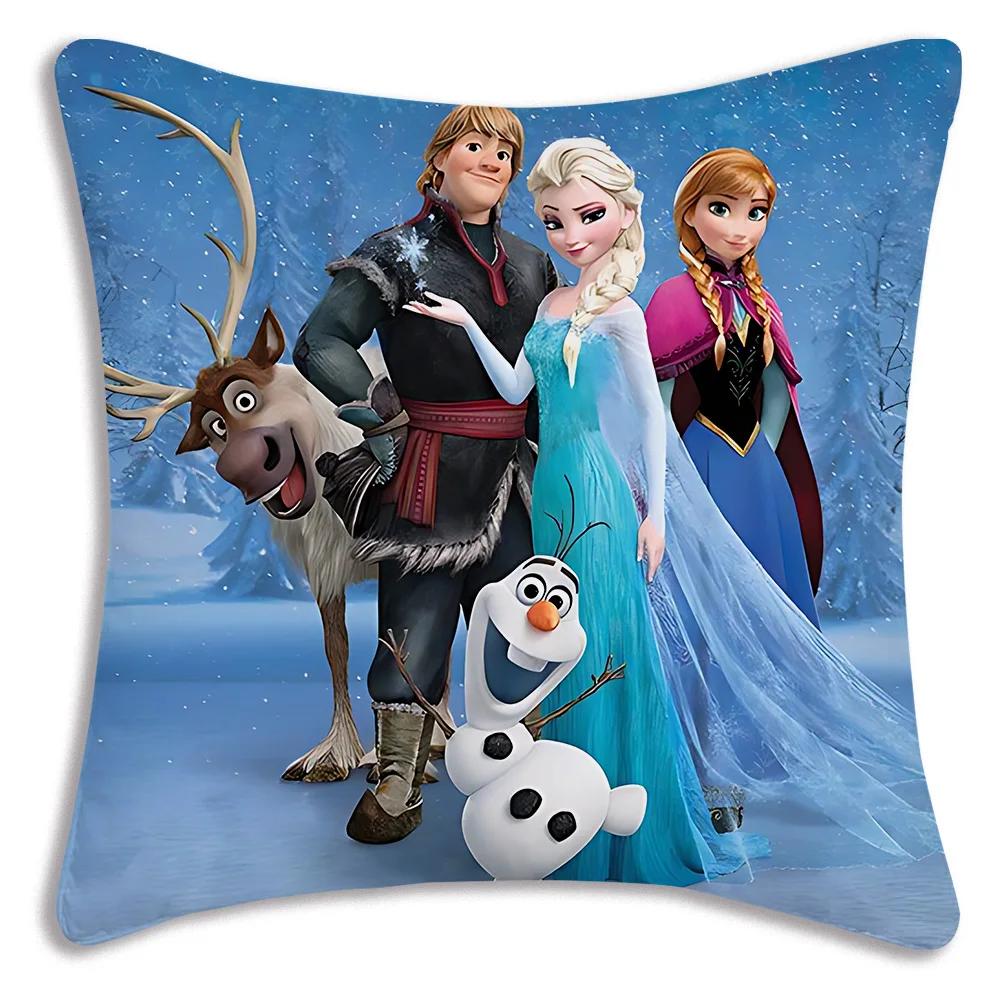 Наволочки Мультяшные Замороженные Принцесса Эльза Декоративные для Дивана Дома Печать Милые Наволочки 40cmx40cm
