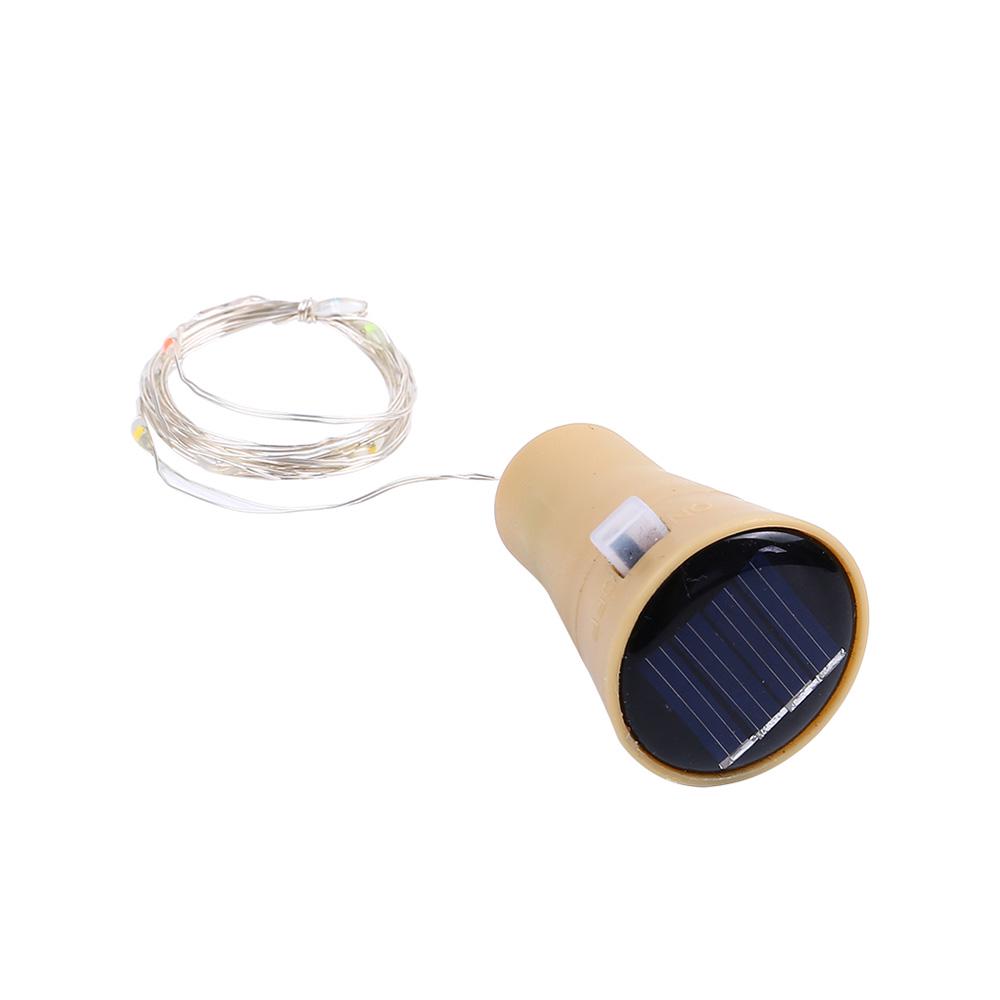 10LEDs Solar Wine Bottle Light Waterproof Copper Wire Decorative Lamp String