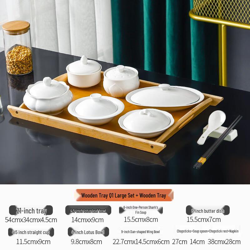 Chinese Ceramic Confinement Meal Tableware Set