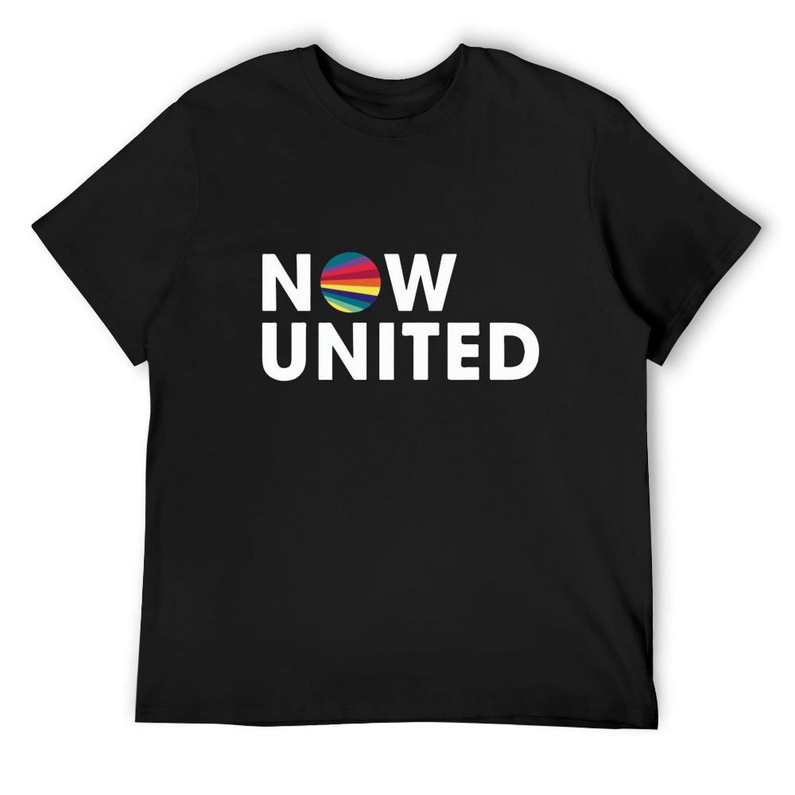 

NOW UNITED T-Shirt korean fashion plus sizes custom t shirt Men s cotton t-shirt 4XL