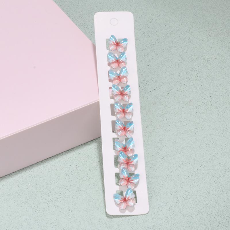 Korean Sweet Butterfly Bean Pod Mini Hair Clips for Girls: Princess Braided Pigtail Decoration