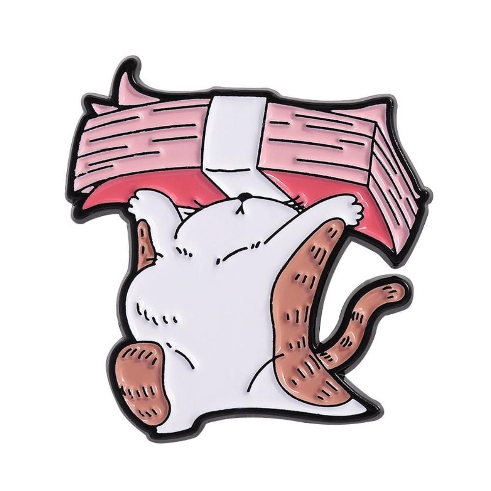 Accessories Work Cat Enamel Pin Adorable Cat Lapel Pins Badge Fashion Cartoon Cat Pins  Office