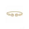 Waterdrop Shaped Decoration with Diamond Inlaid Open Bracelet, Anti Allergic Material, Birthday Gift, Gifts for Men and Women, Daily Outfit