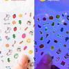 Luminous Cartoon Rabbit Nail Stickers for Kids - Fluorescent Nail Tips & Decorations