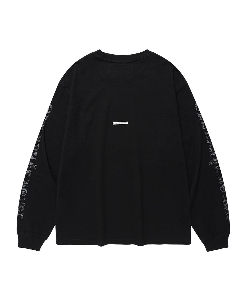 THEVINYLHOUSE Rough Drawing Ls Tee Black