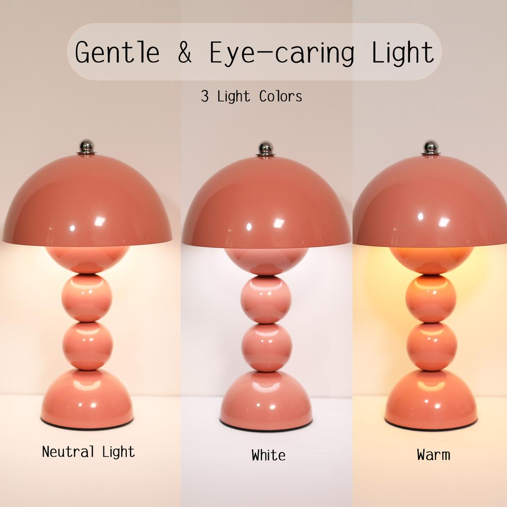 Xiaomi 1pc Retro Mushroom Table Lamp, Touch Control Aesthetic Bubble Bedside Lamp, Dimmable Decor Desk Lamp for Bedroom Home Decor Gift