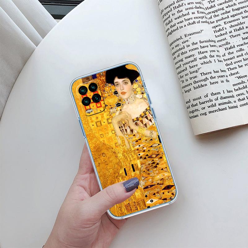 QE14 Gustav Klimt Transparent Phone Case for Samsung Galaxy A04 A04S A14 A23 A34 A54 M23 M33 M52 M53