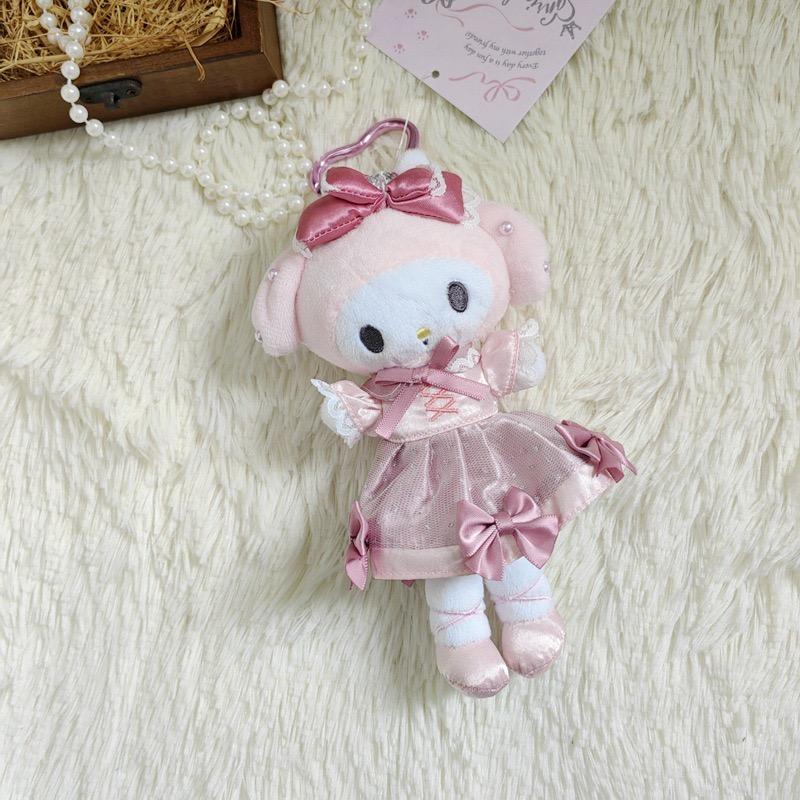 Kawaii 15CM My Sweet Piano Ballet Skirt Long Leg Plush Pendant Ballet Dreamy Cartoon Kuromi Stuffed Dolls Plush Key Chains Gift