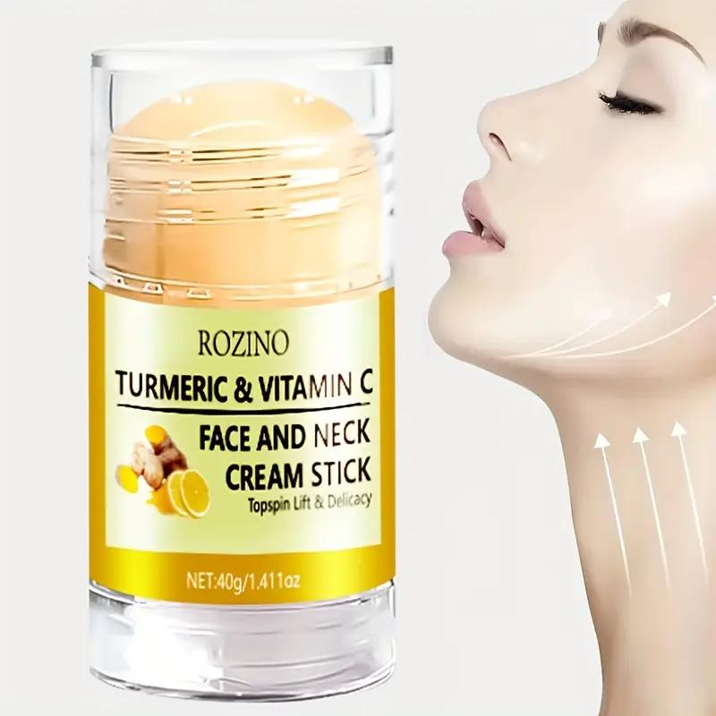 Hydratační hydratační krém na krk s vitamínem C a kurkumou, zpevňující linie krku, hypoalergenní hydratační krém pro zářivou pleť
