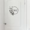 Simple Creative Painted Flower Home Toilet Door Decoration Wall Sticker Self-Adhesive Wall Decals