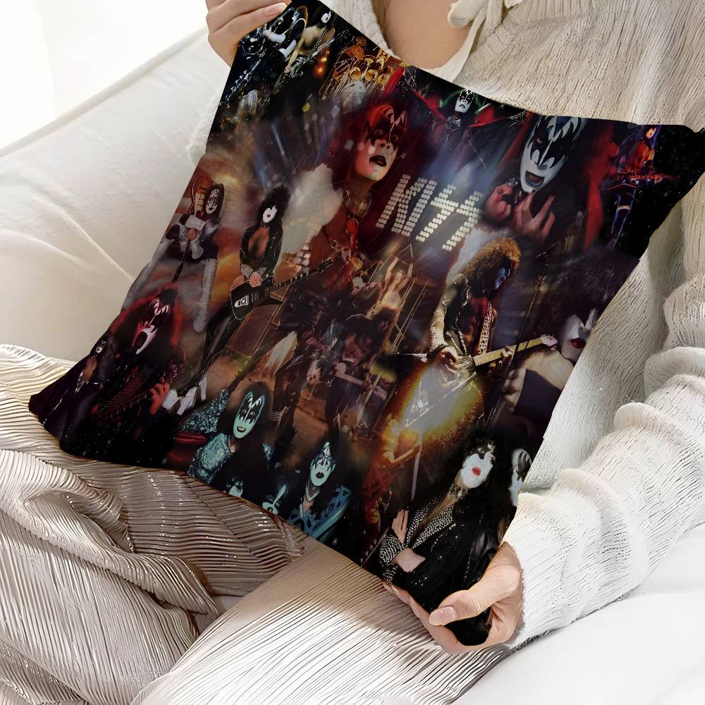 Kiss Band Decorative Room Aesthetics Pillow Case Home Decor Bedroom Sofa Bed Couch Pillow Cover 45x45