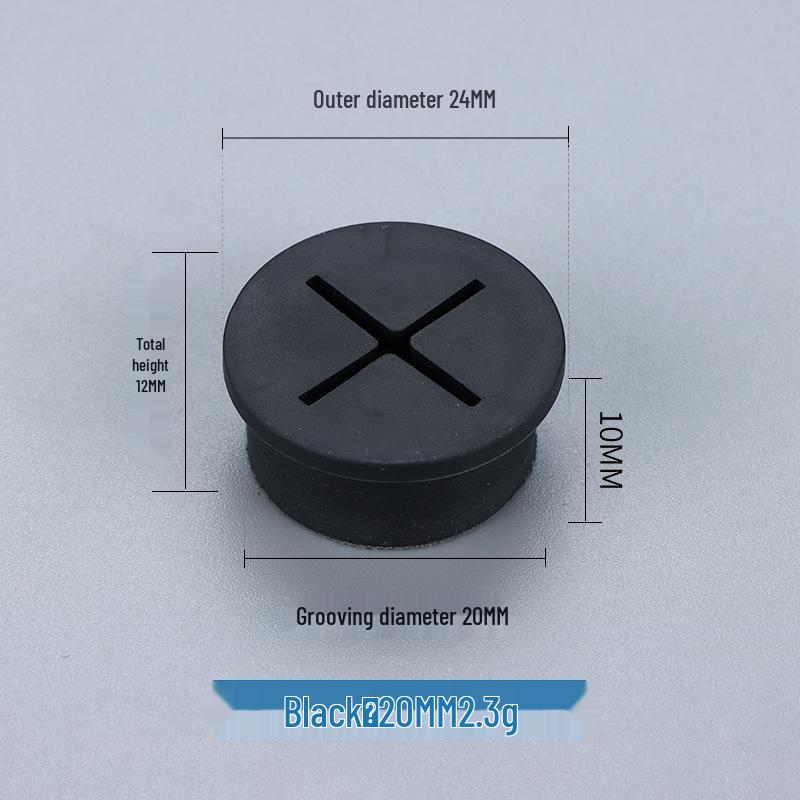 Dustproof Black Silicone Cross Rubber Plug and Phone Display Stand