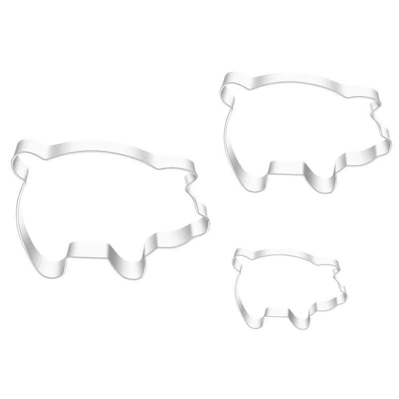 Pig Shaped Stainless Steel Material Cookie Molds Baking Accessories for Baking 1