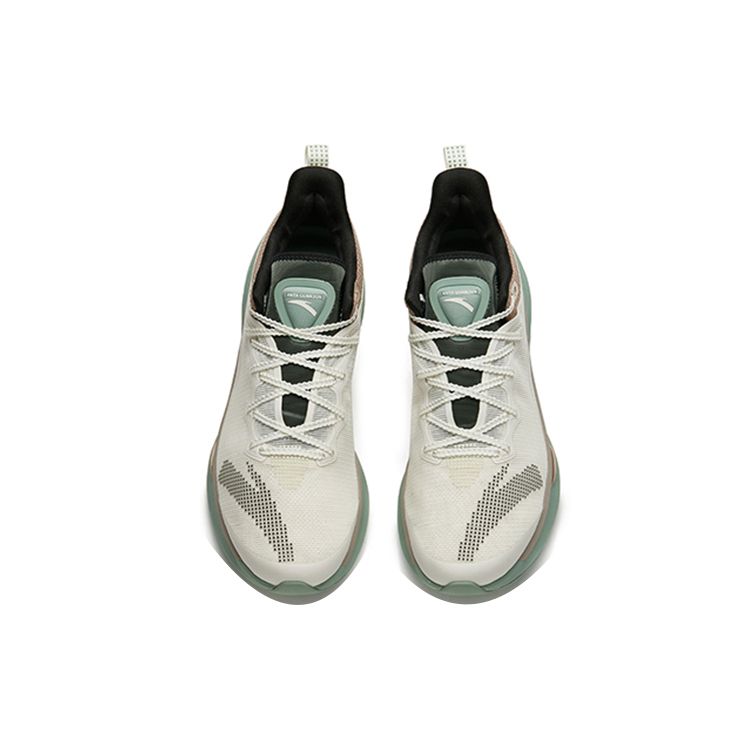 Anta Running Series Nitrogen Technology National Team Style Professional Low-Top Running Shoes Men Running Shoes White Gray Green 112225680A-3