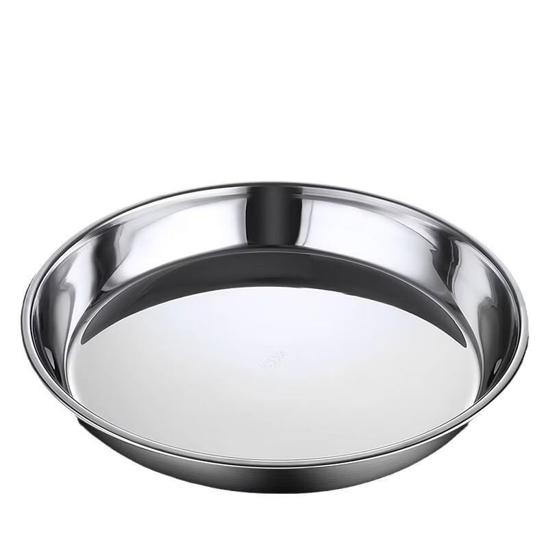 Thickened 304 Stainless Steel Round Dinner Plate