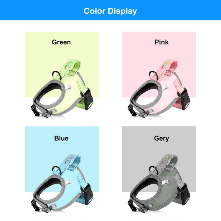 FunAdd Traktionsseil Reflektierend Atmungsaktiv Nylon Haustierweste Hundegeschirr, Größe: S