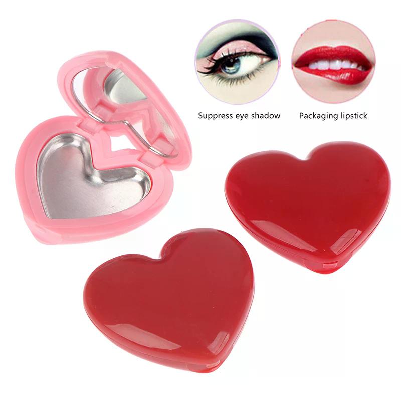 Love Lipstick Eye Shadow Powder Blusher DIY Subpackage Pressure Plate With Aluminum Disk Empty Lipstick Box Cosmetic Packaging