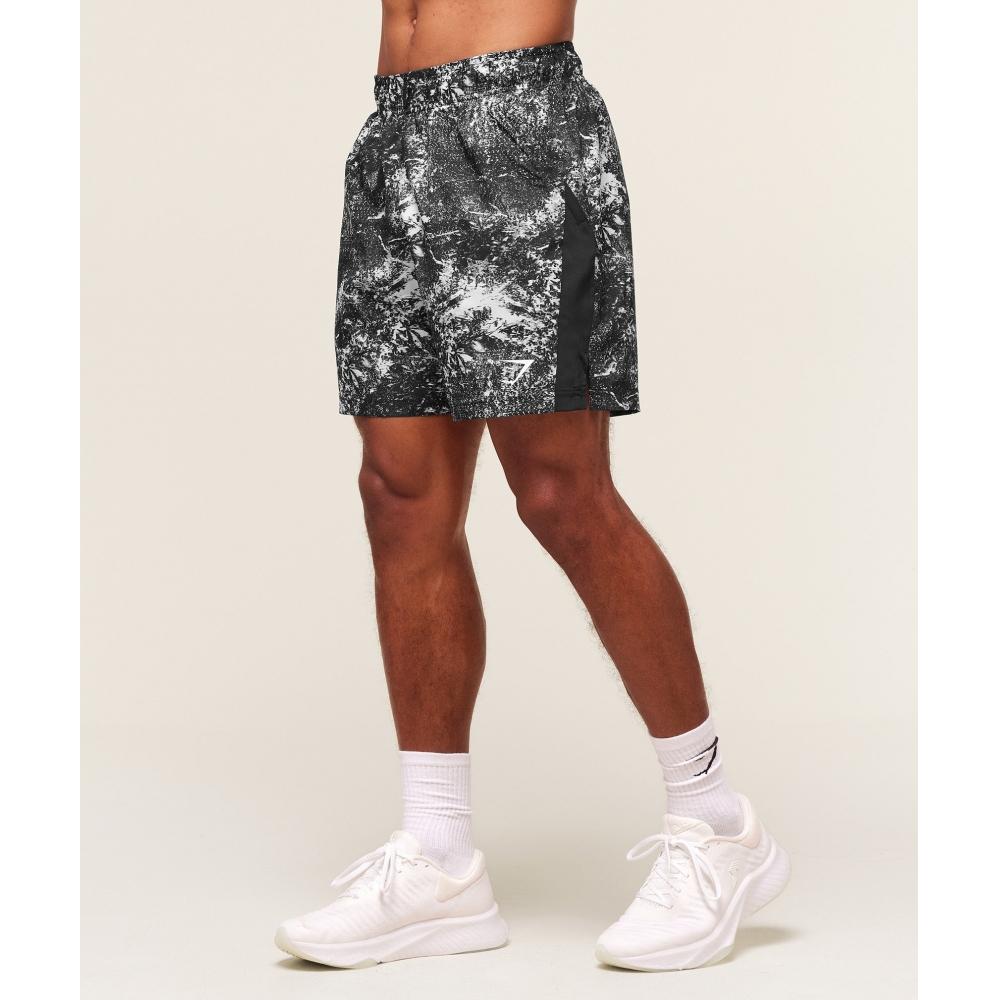 Gymshark Sport  7  Shorts Metal Grey Black A1b3l Gdn4