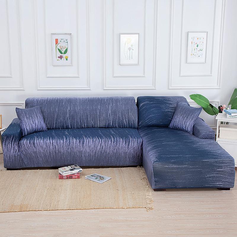 Geometrické rohové potahy na pohovku do obývacího pokoje Elastické potahy z spandexu Potah na pohovku Natahovací ručník na pohovku Tvar L Potřeba Koupit 2 kusy