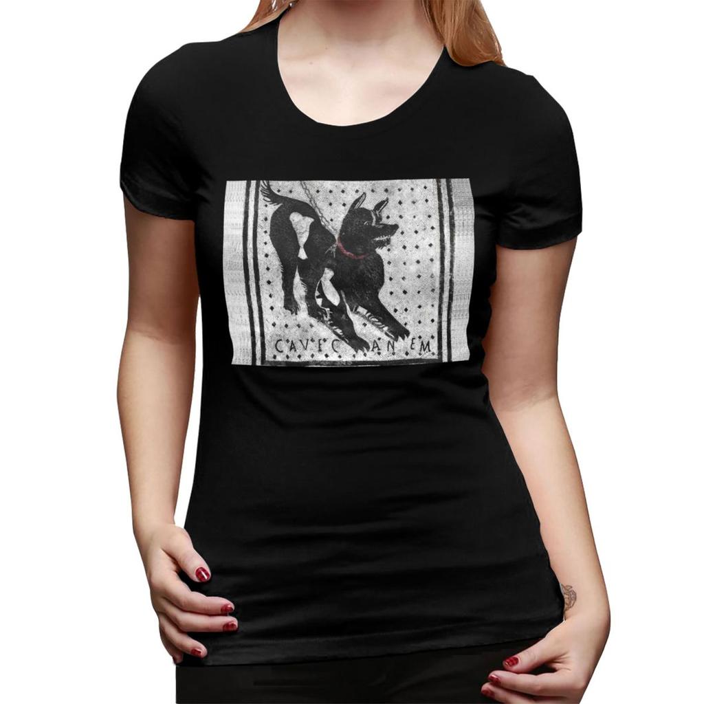 Cave Canem TShirt for WOMEN ONeck Streetwear T Shirts WOMENs Tees Short Summer Clothes Tops