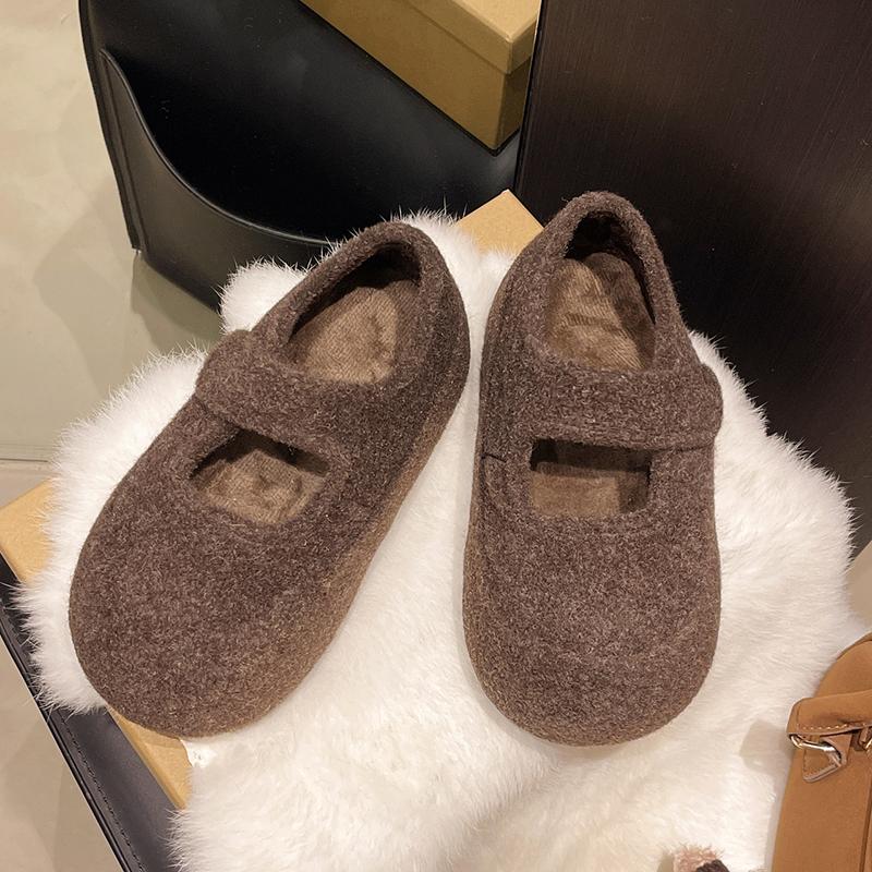Woolen Birkenstocks Women's 2025 Autumn and Winter New Thick-soled Soft-soled All-inclusive Boken Shoes One-pedal Single Shoes Mao Mao Shoes