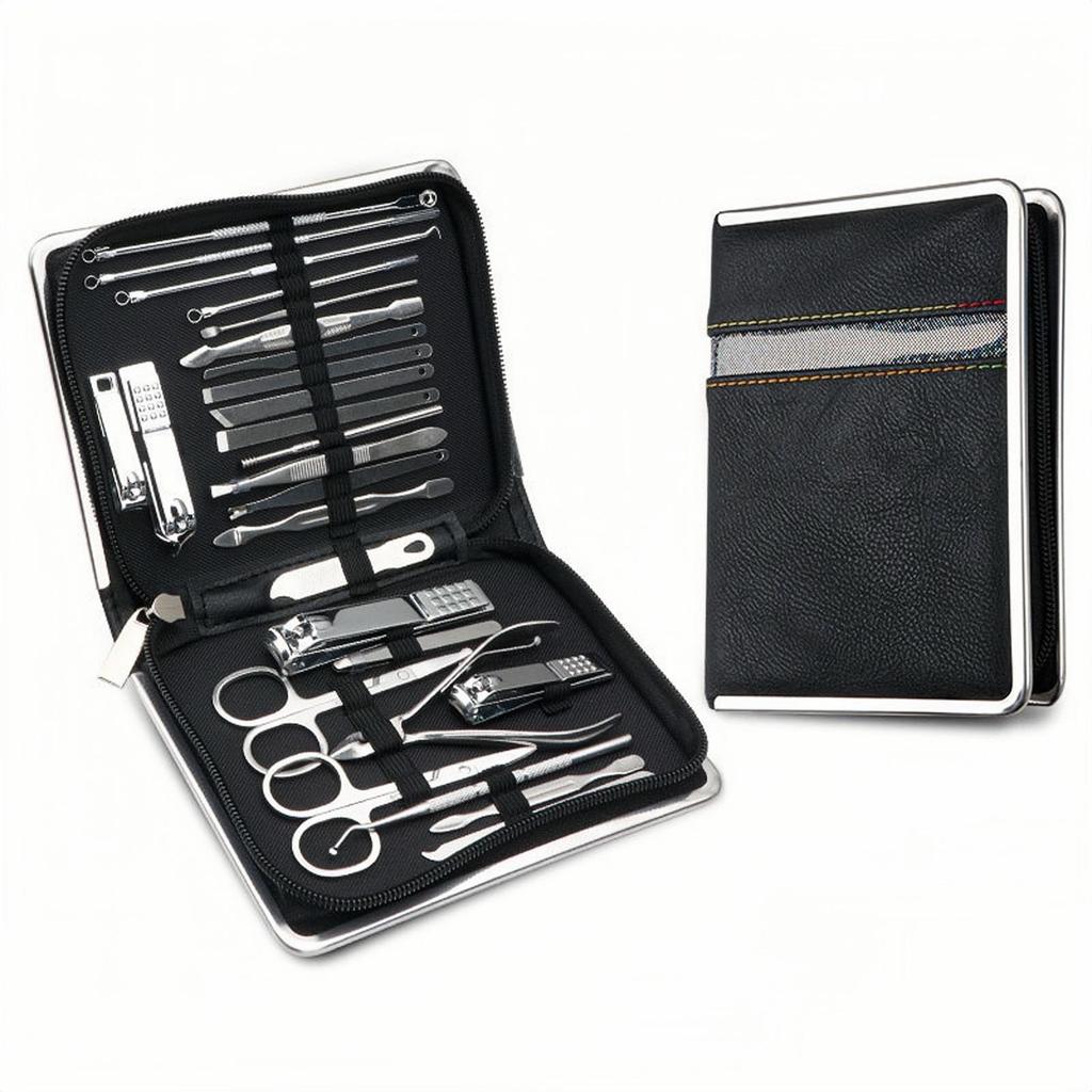 26-Piece Nail Clippers & Manicure Tool Set with Zipper Pouch