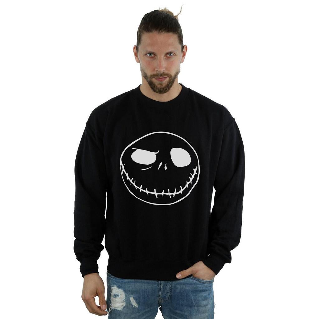 Disney Mens Nightmare Before Christmas Jack´s Big Face Sweatshirt