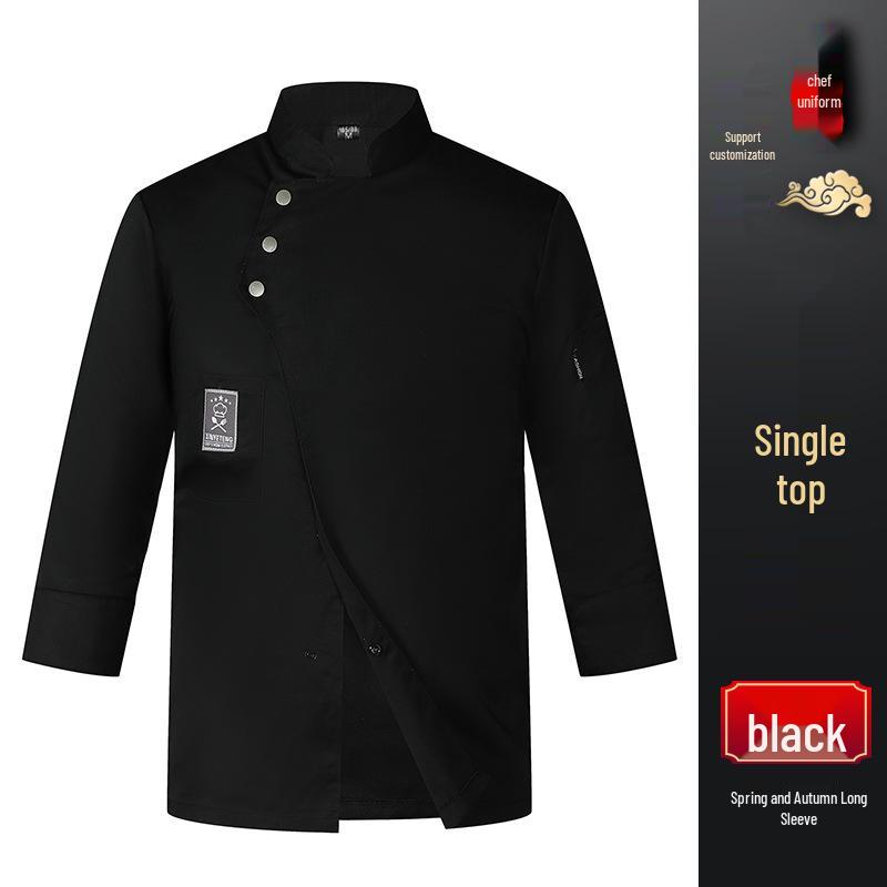 Leichte Sommer-Kochuniform mit drei Knöpfen