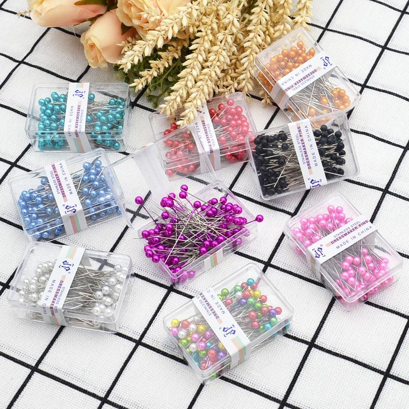 100pcs Sewing Pins for Fabric with Box Straight Pin Positioning Needle Household Craft Sewing Tools Jewelry DIY Decoration TMZ